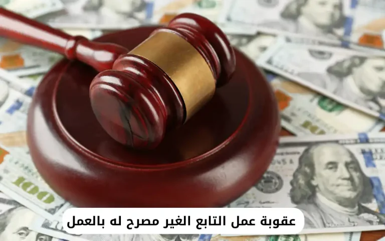 عقوبة عمل التابع الغير مصرح له بالعمل